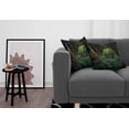 thumbnail image 3 of Ambesonne Green Throw Pillow Cover 2 Pack, Surreal Forest House, 20", Hunter Green Army Green, 3 of 7
