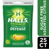 HALLS Defense Assorted Citrus Sugar Free Vitamin C Drops, 25 Drops