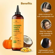 Botanic Hearth 100% Pure Pumpkin Castor Oil For Hair Growth | Infused with Pumpkin, Castor, Biotin | Hair Oil Repairs Dry Damaged Hair, Strengthening, Healthier - Hair Tonic, 6.7 fl oz