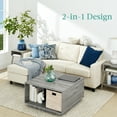 thumbnail image 3 of Best Choice Products Square Rustic Modern Lift Top Coffee Table w/ Cubby, Non-Scratch Pads - Gray, 3 of 8