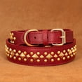 thumbnail image 5 of Fashion Rivet Studded Dog Collar Soft PU Leather Adjustable for Medium Large Breeds, 5 of 7