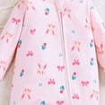 thumbnail image 4 of 6-12 Months Newborn Bodysuit Baby Romper For Falland Winter Long Sleev Belly Romper To Zipper Long Sleeve Sleeper Jumpsuit Pink Infant Gift, 4 of 4