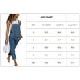 thumbnail image 3 of chouyatou Women's Casual Slim Fit Adjustable Straps Solid Denim Bib Skinny Jeans Pants Overalls Jumpsuits, 3 of 3
