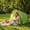 Green, variant on KONGTU Blue Foldable Beach Tent, Portable Lightweight Sun Shade for Camping Picnic Outdoor