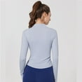 thumbnail image 5 of DHFJKG Women Yarn Sun Jacket Summer Lightweight Solid Color Ice Skin Coat Workout Jacket For Yoga Tight Fit Fingertip Sleeves Soft Jackets, 5 of 6