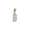 thumbnail image 1 of Precious Stars 14k Yellow Gold Cubic Zirconia Initial Letter 'B' Pendant, 1 of 4