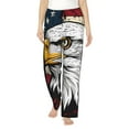 thumbnail image 1 of Fotbe American Bald Eagle Pantalones de Pijama para Mujer, Pantalones de Dormir, Pantalones Pj con Cordón y Bolsillos-Medium, 1 of 6