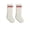 White + Red Stripes, variant on LYMAYTER 0-8Y Infant Toddler Unisex Knee-High Socks Thin Cotton Double-Stripe Solid Color Breathable Soft 1 Pair
