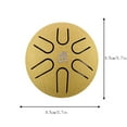 thumbnail image 4 of Latrodar Mini Tongue Drum, Percussion Hand Drum With Bag Music Mallet Finger Picks Meticulously Crafted Gold 4x4 Inch Home Gadgets, 4 of 4