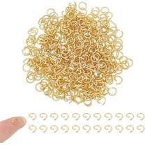 500Pcs Real 24K Gold Plated Jump Rings Stainless Steel Open Jump Rings 5mm Round Rings Metal Connectors Rings for DIY Jewelry Crafting and Keychain Earring Bracelet Pendant
