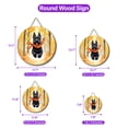 thumbnail image 5 of Welcome Fall Scottish Terrier Strolling Through the Autumn Maple Forest Round Wood Sign Scottie Dog Lover Gifts Hanging Wall Home Decor - 12012, 5 of 5