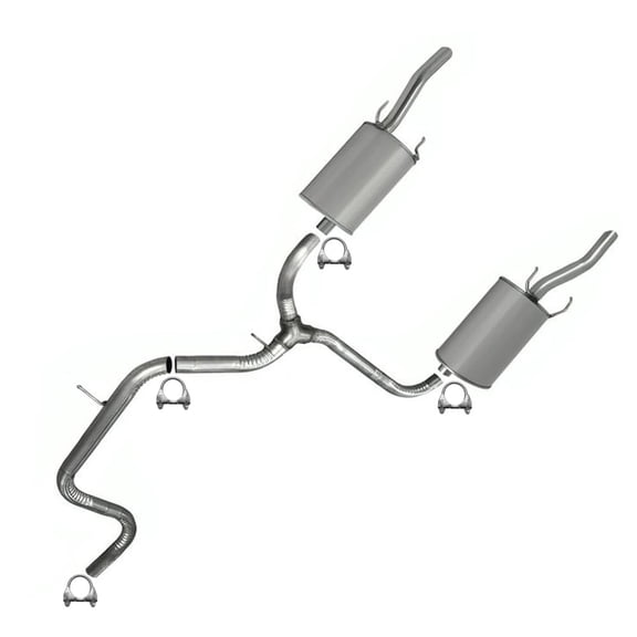 Northeastern Exhaust Stainless Steel Y-Pipe & Pair of Mufflers Exhaust System Kit Fits 2006–2009 Chevrolet Impala 5.3L Sedan – Direct Fit