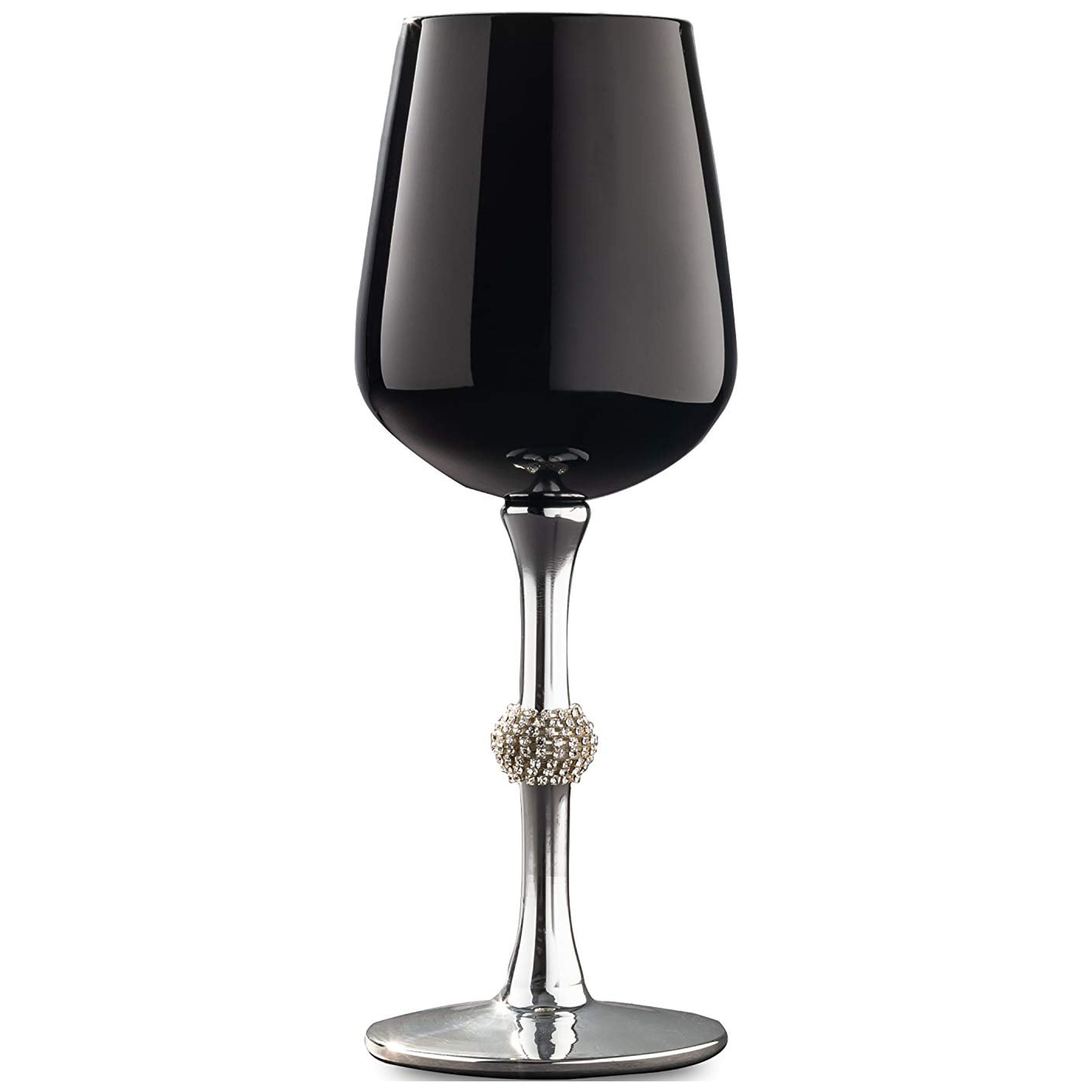 Vikko Dcor Black Wine Glasses: 11 Oz Fancy Wine Glasses With Stem For Red  And White Wine- Thick And Durable Wine Glass- Dishwasher Safe - Great For