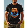 thumbnail image 1 of Men'S Cotton T-Shirt, Casual Crew Neck Short Sleeve Top with Slight Stretch, 100% Cotton Knit Fabric, 220g/m², for Hiking & Outdoor, Weekend Sports - Black with Patterned Design, Casual Sporty Tee, 1 of 6