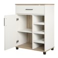thumbnail image 4 of SystemBuild Whitmore Bar Cabinet with Beverage Shelves in White, 4 of 7