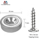 thumbnail image 4 of 6 Pieces Neodymium Magnets 10 Kg Strength 20 X 7 Mm With Hole And Capsule, Countersunk Pot Magnet With Screws And 6 Steel Cushions-a G20242881871, 4 of 5