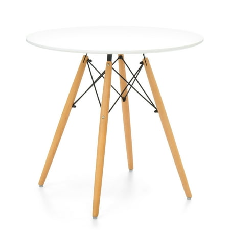 Best Choice Products Mid Century Modern Eames Style Round Dining Best Choice Products Mid Century Modern Eames Style Round Dining Table W Wood Legs And White Tabletop