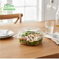 thumbnail image 5 of [350 Pack] 6x6 Clear Plastic Clam Shell Take Out Food Container - Take Out, Salad, Sandwich, Fruits, Polypropylene, Restaurant Supplies, Recyclable, Heavy Duty (6 x 6 inches), 5 of 8
