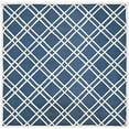 thumbnail image 3 of Safavieh Cambridge Collection CAM142G Handmade Moroccan Geometric Navy Blue and Ivory Premium Wool Square Area Rug (6' Square), 3 of 5