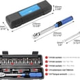 thumbnail image 2 of 1/4 Inch Drive 15-Piece Torque Wrench Set with Quick Release, 2-24N.m Adjustable, Compatible with Cars, Bikes, and Home Repair, 2 of 5