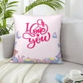 thumbnail image 5 of LNWH Decorative Pillow Covers, Valentine's day, heart, i love Square Sofa Decorative Knit Pillow Case, 24"x24", 5 of 8