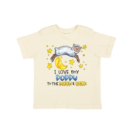 

Inktastic I Love my Poppy to the Moon and Back Cute Sheep Gift Toddler Boy or Toddler Girl T-Shirt