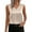 Khaki, variant on LIZUOJUNF Women's Silk Satin Tank Tops Casual Camisoles V Neck Sleeveless Business Work Blouses Dressy Summer Shirts