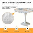 thumbnail image 6 of Shell Starfish Coral Elastic Fitted Round Table Cover Marine Life Waterproof Outdoor Tablecloth for Holiday Party, Picnic, Patio & Dining Fits Tables Up to 45"-54", 6 of 8