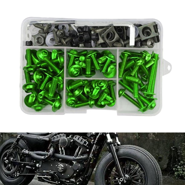 Kits de pernos con clips de empuje Cola Repuestos Duraderos Verde Tornillos de parabrisas