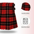 thumbnail image 2 of Clan Wallace Red Tartan Kilt for Kids, 100% Acrylic Tartan Kilt of Childrens, Traditional Scottish Black and Red Kilt for Boys and Girls. (Clan Wallace, 29"-32" W X 19" L 10-11 Years), 2 of 5
