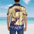 thumbnail image 4 of Disketp 2025 New Year 1 Hawaiian Shirts for Men,Mens Casual Short Sleeve Button Down Shirts Beach Shirt,Small, 4 of 7