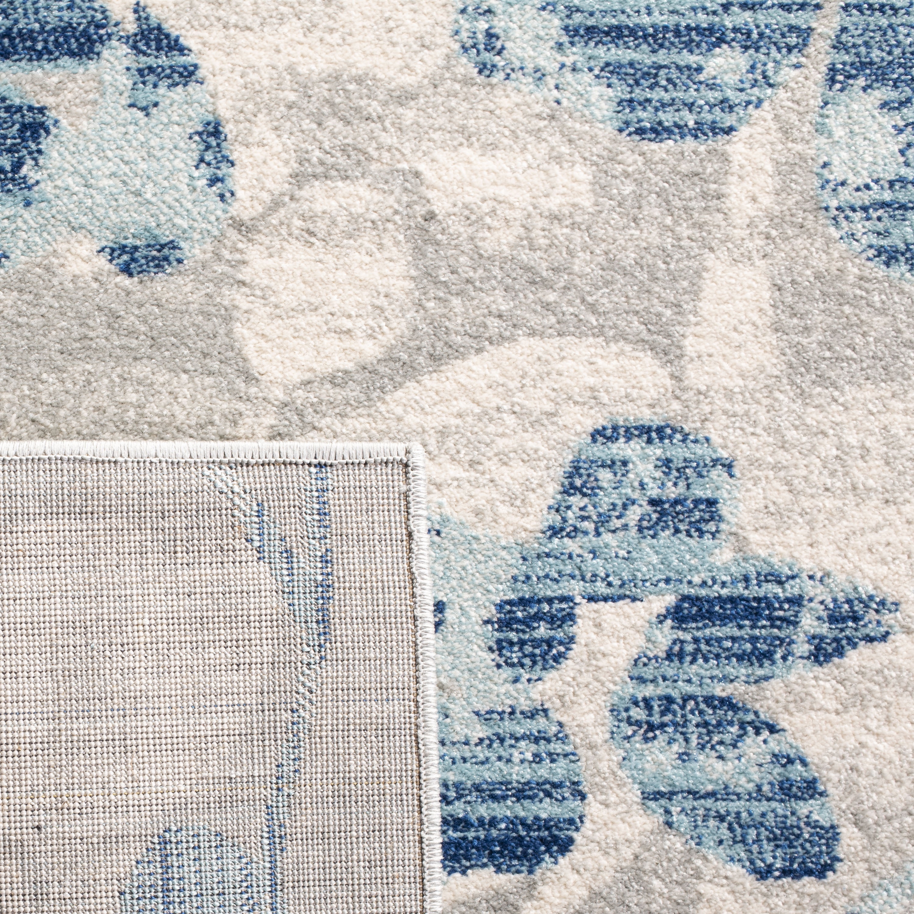 SAFAVIEH Evoke Pavel Floral Flowers Area Rug, Grey/Light Blue, 3' x 5'