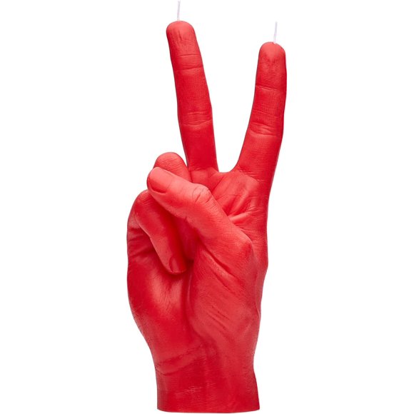 CandleHand 'Victory' Hand Gesture Candle (Red)