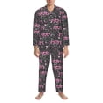 thumbnail image 3 of Balery Lovely Mom Ever Pijama para Hombre de Dos Piezas con Manga Larga, Conjunto de Dormir y Descanso Suave con Bolsillos-Small, 3 of 7