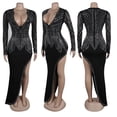thumbnail image 4 of Vestido largo PORRCEY para mujer, sexy, para manualidades, negro, 4 of 5
