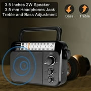 Retekess TR604W AM/FM Electric Radio, Emergency radio with NOAA, Home Use,Camping radio(Black)