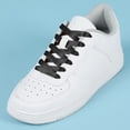 thumbnail image 2 of Cordones planos de cinta para zapatillas de deporte, cordones para mujer, decoración DIY Negro 80cm/31.5, 2 of 6
