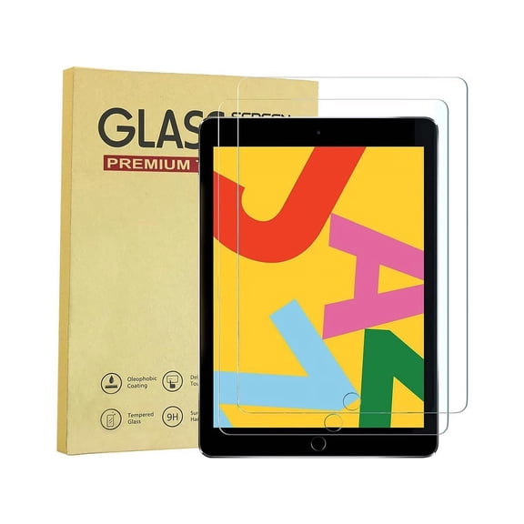 [2 Pack] Tempered Screen Protector For iPad Air 3 10.5 Inch 2019, iPad Pro 10.5 2017 Tempered Glass Film Protector, Face ID & Apple Pencil & Case Compatible