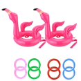 thumbnail image 1 of Flamingo Game Ring Toss Game Inflatable Flamingo Hat With Rings (2 Inflatable Flamingo,8 Rings Toss), 1 of 5