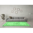 thumbnail image 3 of Ahgly Company Indoor Square Medallion Emerald Green Traditional Area Rugs, 4' Square, 3 of 4