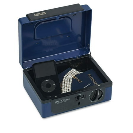 - Dual Lock Personal Security Box, Combination and Key Locks, Blue