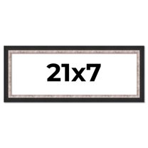 21x7 Frame Silver Real Wood Picture Frame Width 1.25 Inches | Interior Frame Depth 0.75 Inches |
