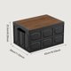 thumbnail image 2 of Caja de almacenamiento para acampar plegable portátil al aire libre con cubierta de madera caja de almacenamiento de alimentos de plástico para Camping coche almacenamiento clasificación del hogar, 2 of 8