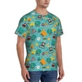 thumbnail image 2 of Bixox Men's Trucks And Excavators Printed Short Sleeve Skinny Athletic T-Shirt, 2 of 6