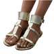 thumbnail image 2 of Sandalias de cuero negro de verano para mujer, zapatos con puños al tobillo, chanclas, zapatos planos Wmkox8yii shjk5028, 2 of 3