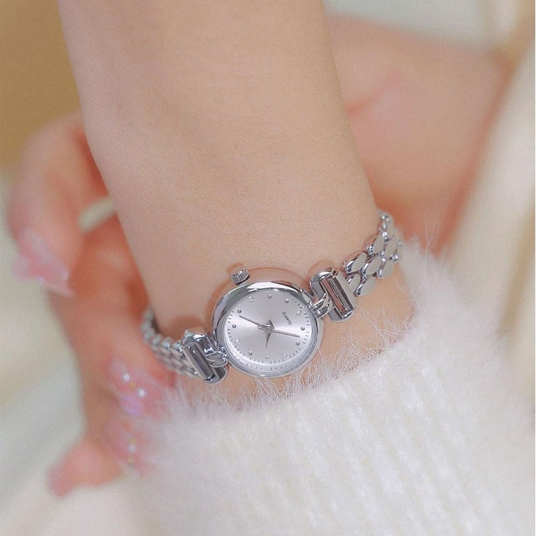 Petite Womens Round Simple Wrist Watch Fashion Dress Diamond 