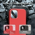 thumbnail image 4 of [5 in 1 for iPhone 13 Pro Max Case 6.7 inch, with 2 Pack Screen Protector + 2 Pack Camera Lens Protector, Liquid Silicone Ultra Slim Shockproof Protective Phone Case (Red)…………, 4 of 14
