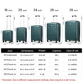 thumbnail image 6 of Hanke Luggage Sets 3 Piece, 20/24/28 Inch Hard Shell Suitcases with Wheels & TSA Lock Lightweight PC Hardside Luggage for Travel(Blackish Green), 6 of 8