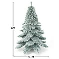 thumbnail image 2 of Costway 6Ft Snow Flocked Artificial Christmas Tree PVC Hinged Alaskan Pine Tree Holiday, 2 of 10