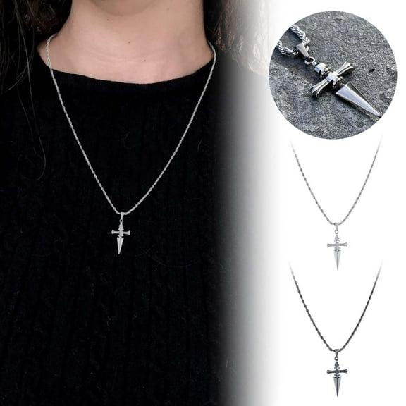 Jewelry Judgment Chain Necklace H X H Pendant Men's Jewelry Pendant Personality Stainless Steel Dough Chain Necklace Festival Jewelry